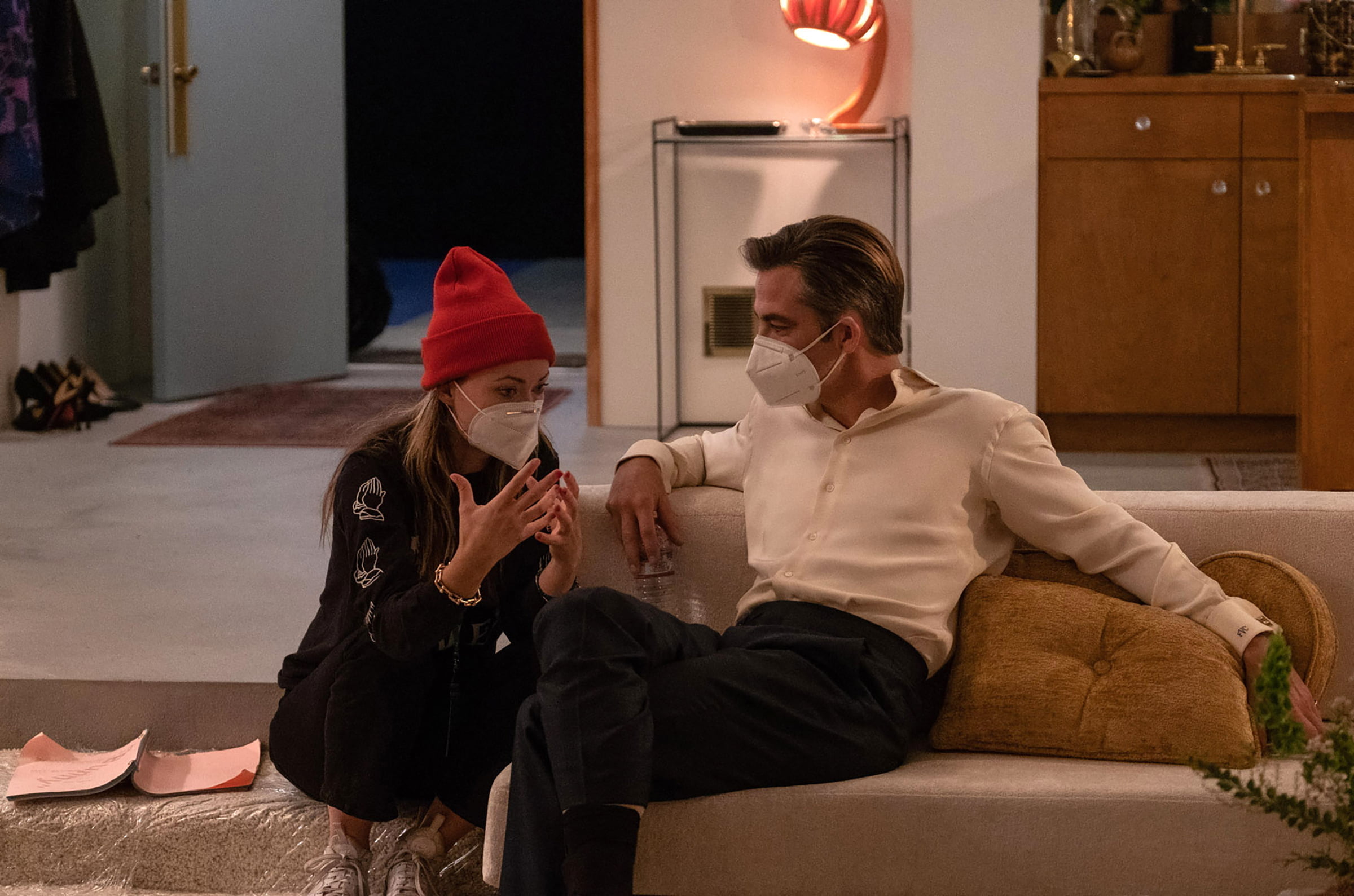 Olivia Wilde directing Chris Pine
