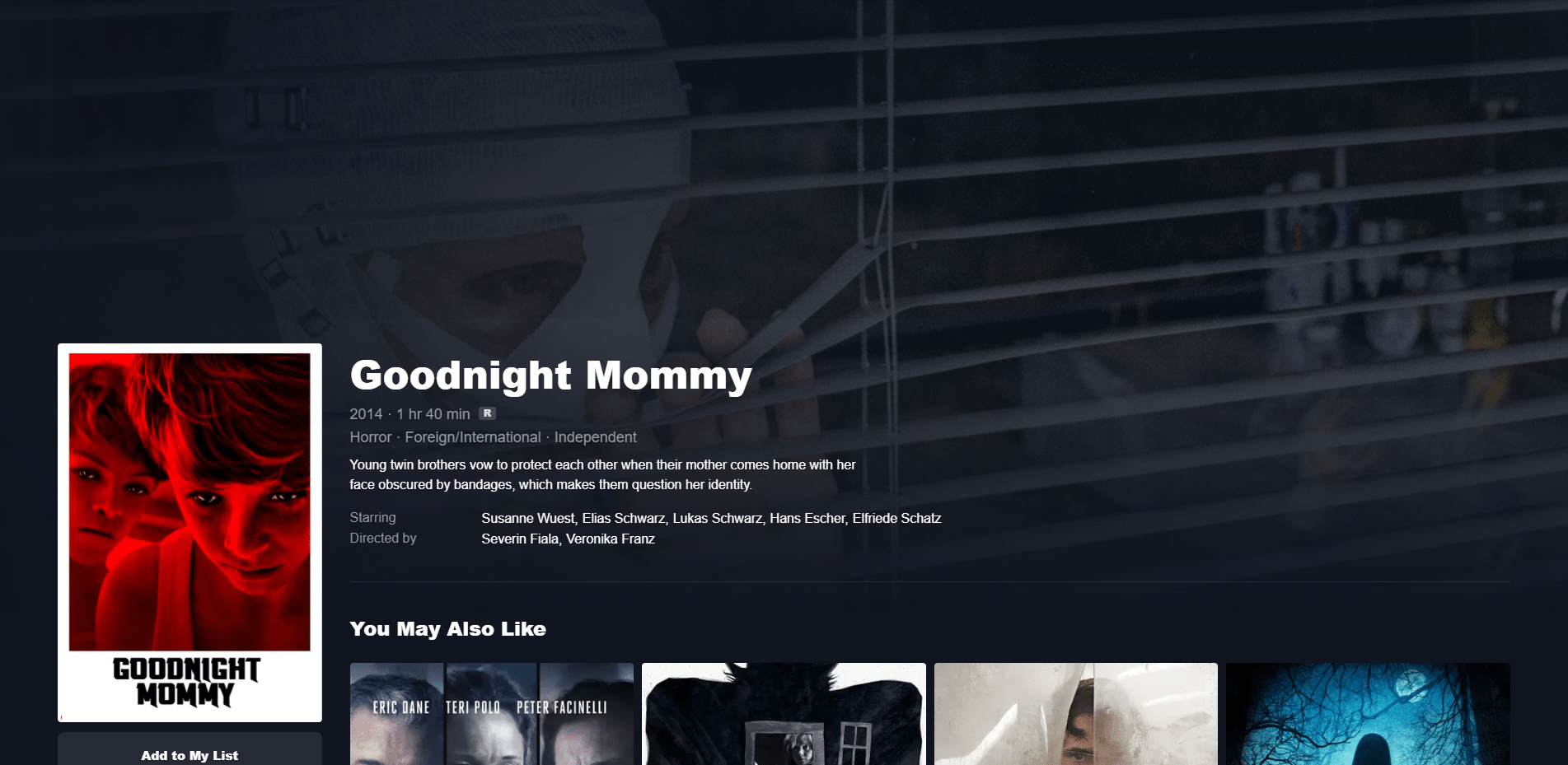 Goodnight Mommy 2014 Movie