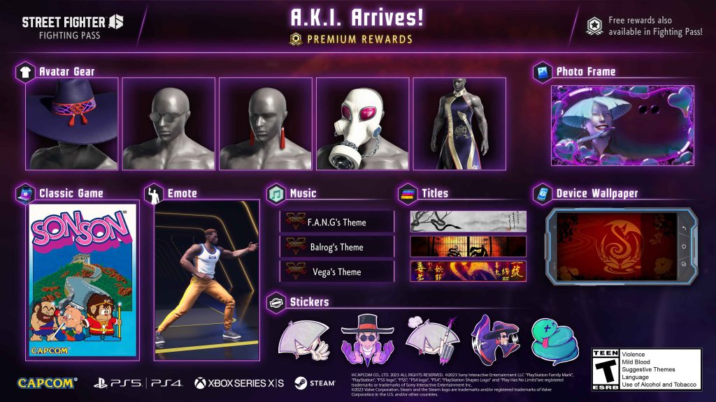 Street Fighter 6 AKI Arrives Fighting Pass Items