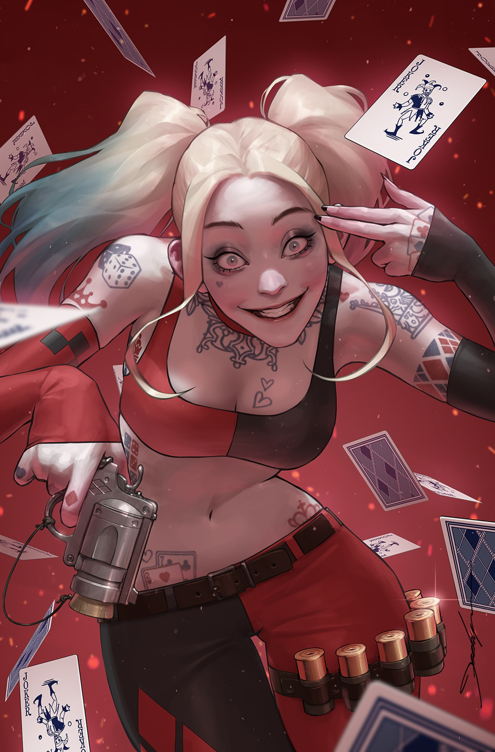 Gotham City Sirens Harley Quinn Variant Cover by Jeehyung Lee