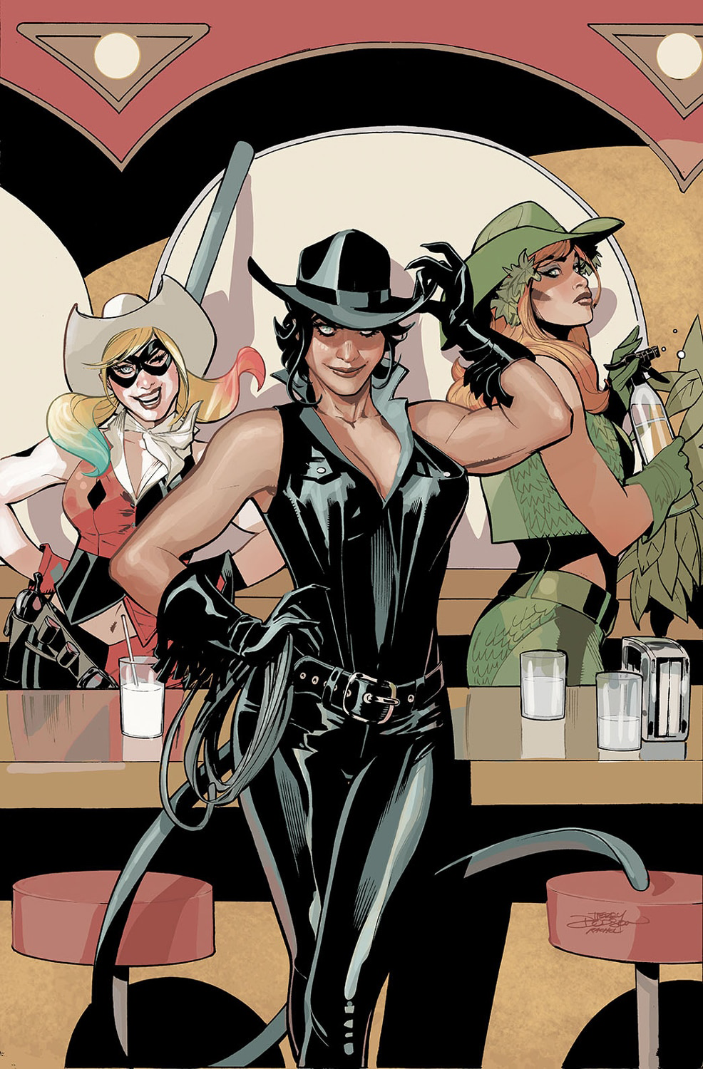 Gotham City Sirens Main Cover Art; Terry Dodson; Harley Quinn; Catwoman; Poison Ivy; Harleen Quinzel; Pamela Isley; Selina Kyle; DC Comics
