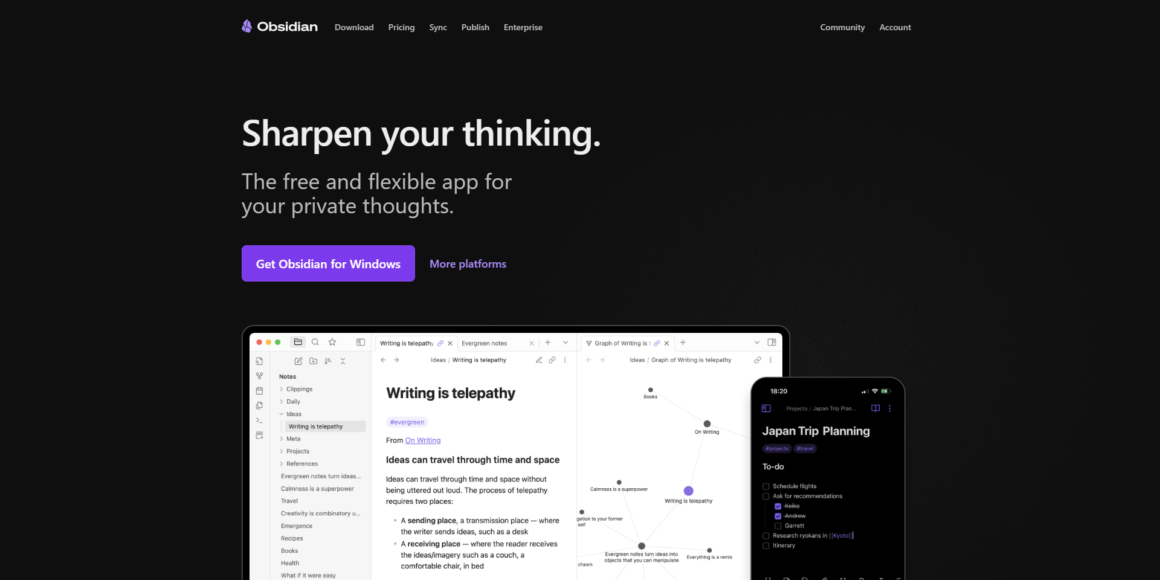 obsidian the productivity app